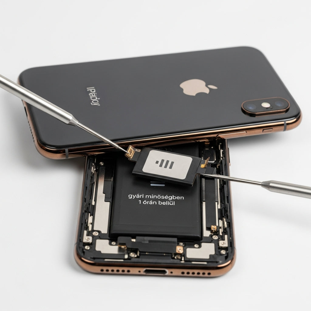 iPhone X akkumulátor csere gyári minőségben - 1 órán belül akkumulátor csere – Eco Mobil Allee