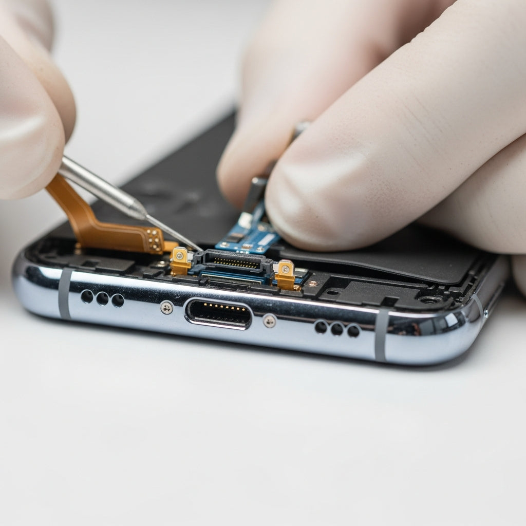 Samsung Galaxy A72 töltő csatlakozó csere – Eco Mobil Allee