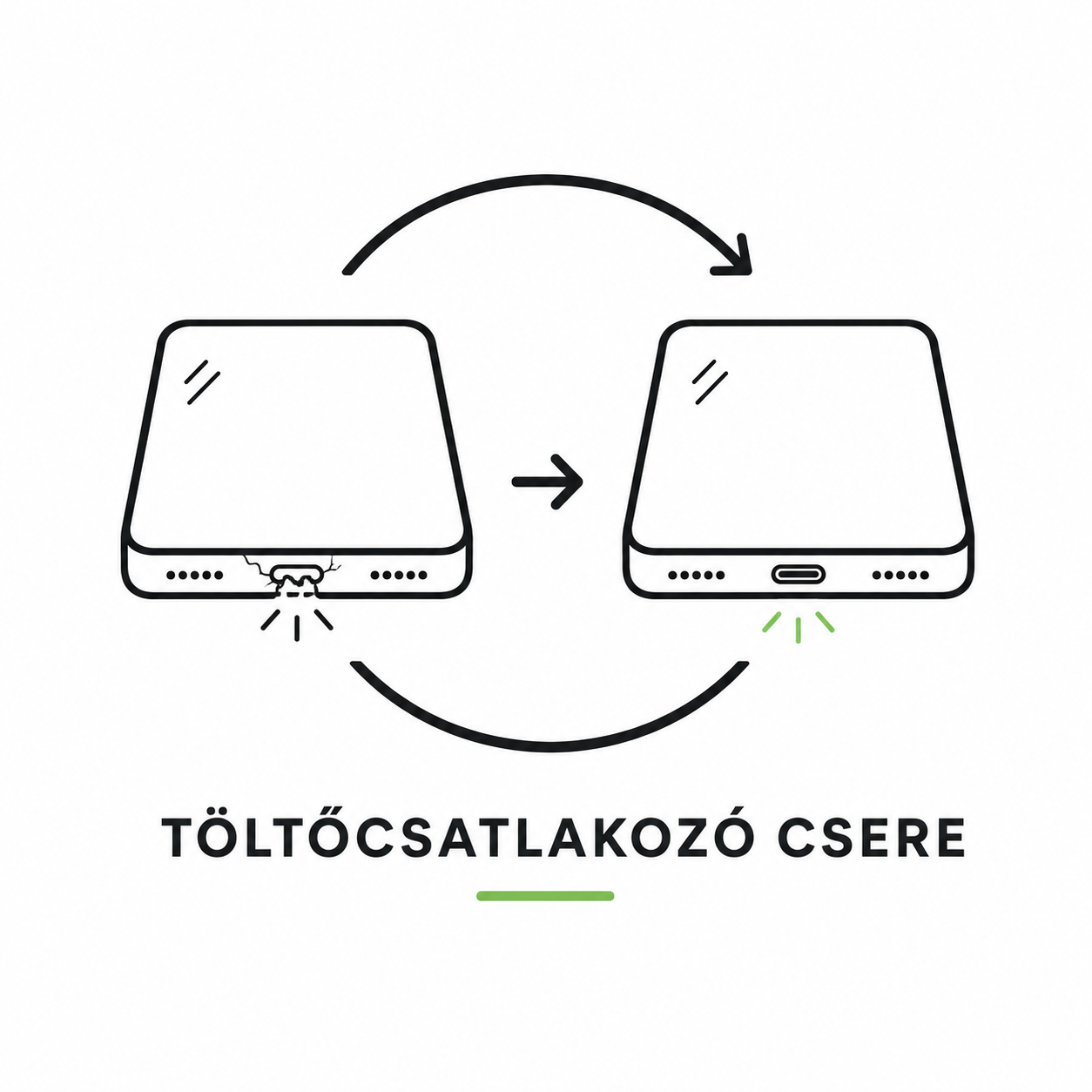 iPhone 8 Töltő Csatlakozó Csere - 1 órán belül