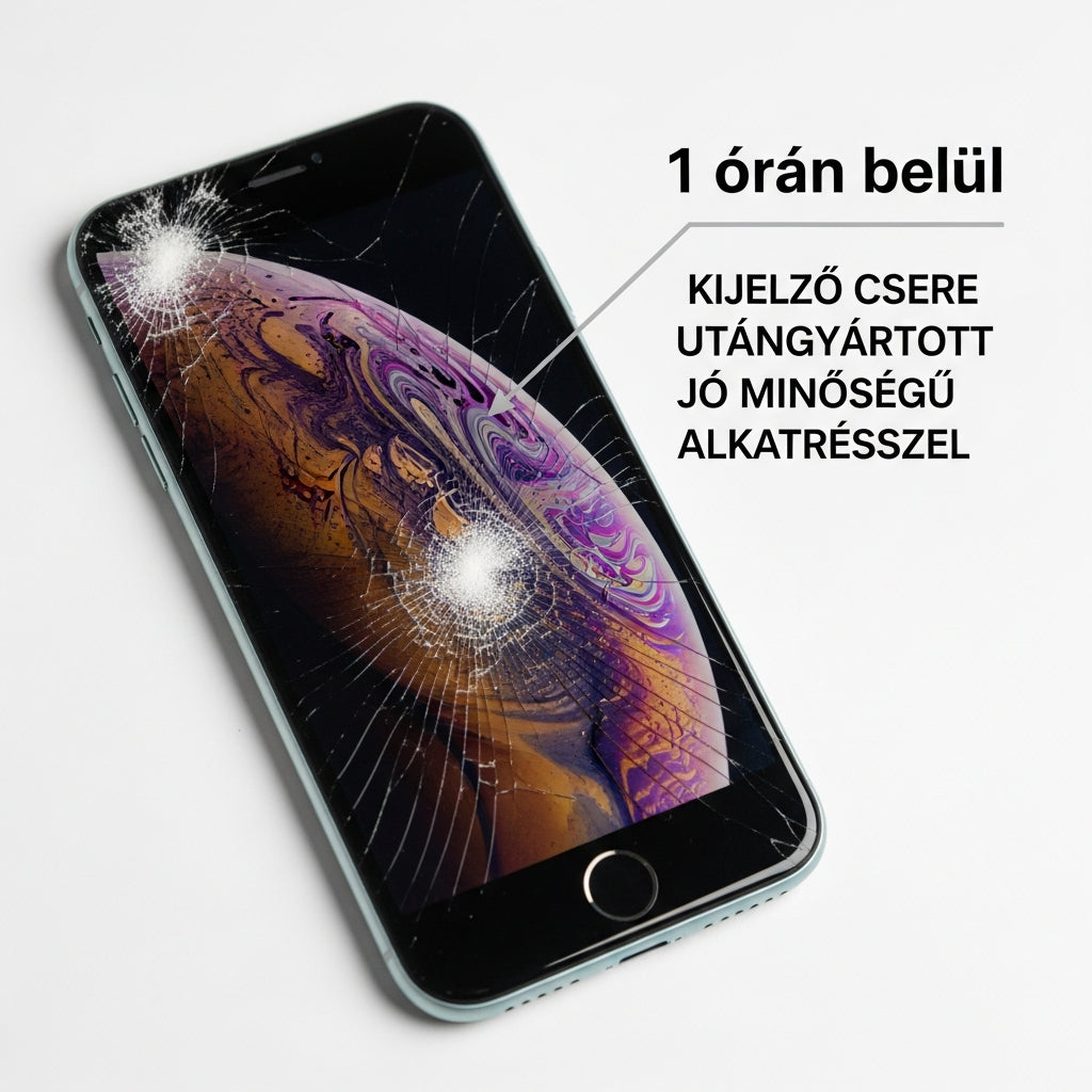 iPhone Xr kijelző csere utángyártott jó minőségű alkatrésszel - 1 órán belül törött kijelző – Eco Mobil Allee szerviz