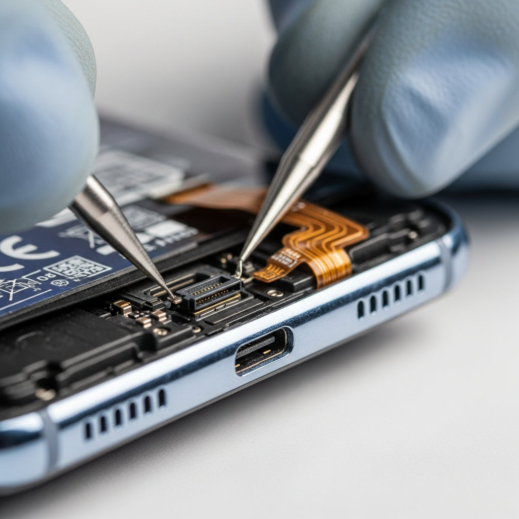 Samsung Galaxy A20e töltő csatlakozó csere – Eco Mobil Allee