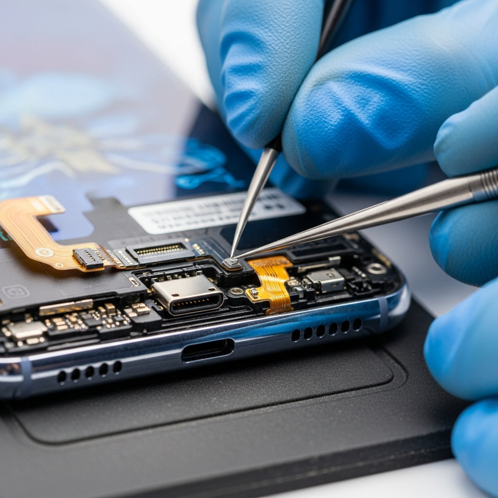 Samsung Galaxy A40 töltő csatlakozó csere – Eco Mobil Allee