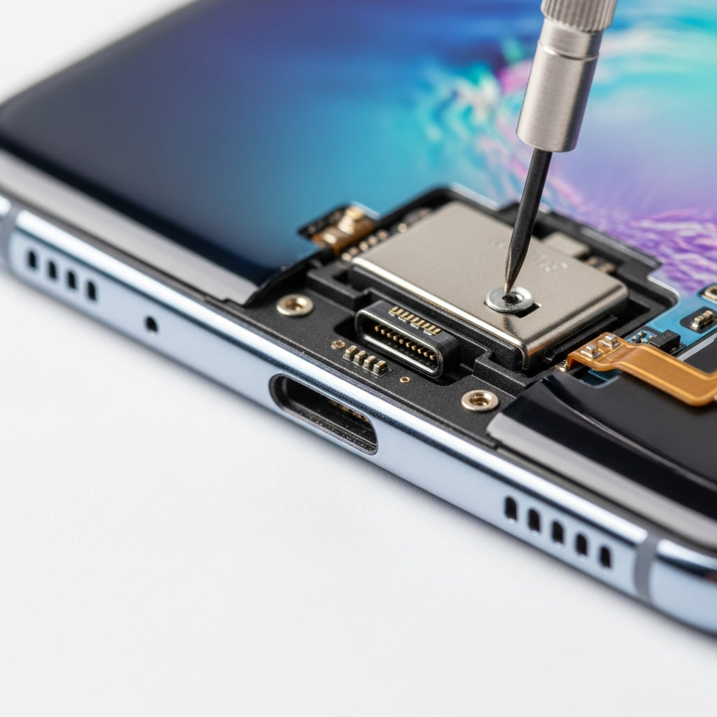 Samsung Galaxy S10e töltő csatlakozó csere – Eco Mobil Allee