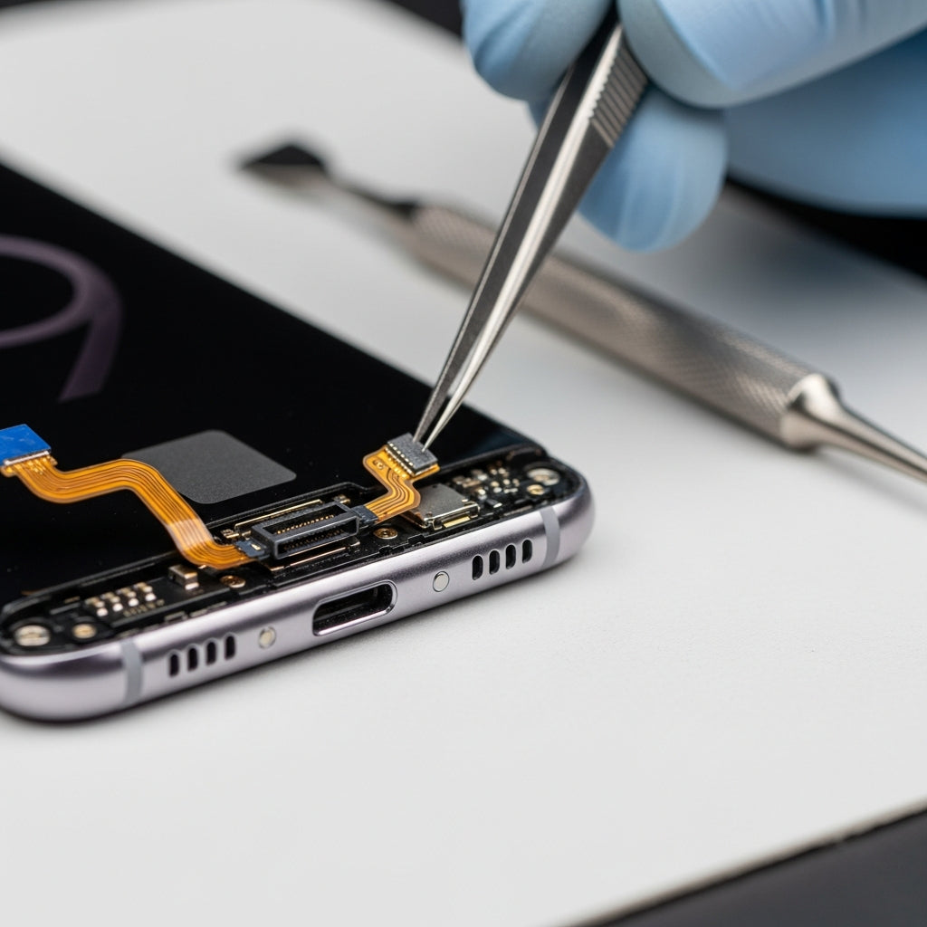 Samsung Galaxy S9+ töltő csatlakozó csere – Eco Mobil Allee